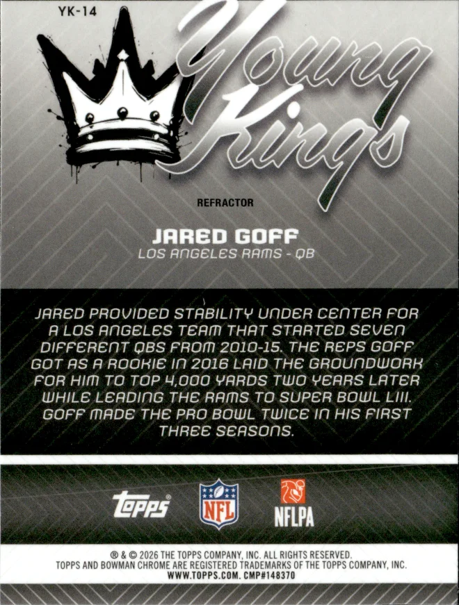Jared Goff card back