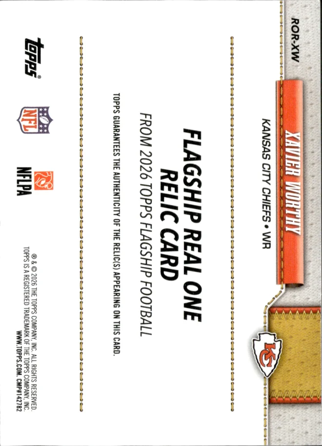 Xavier Worthy card back