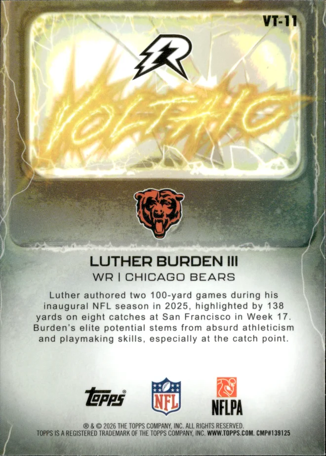 Luther Burden III card back