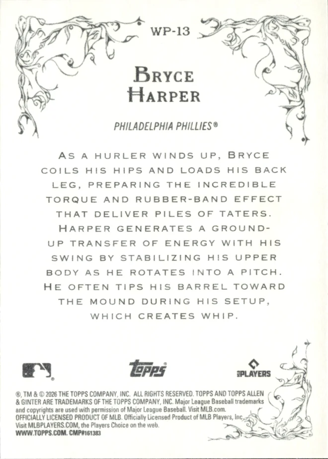 Bryce Harper card back