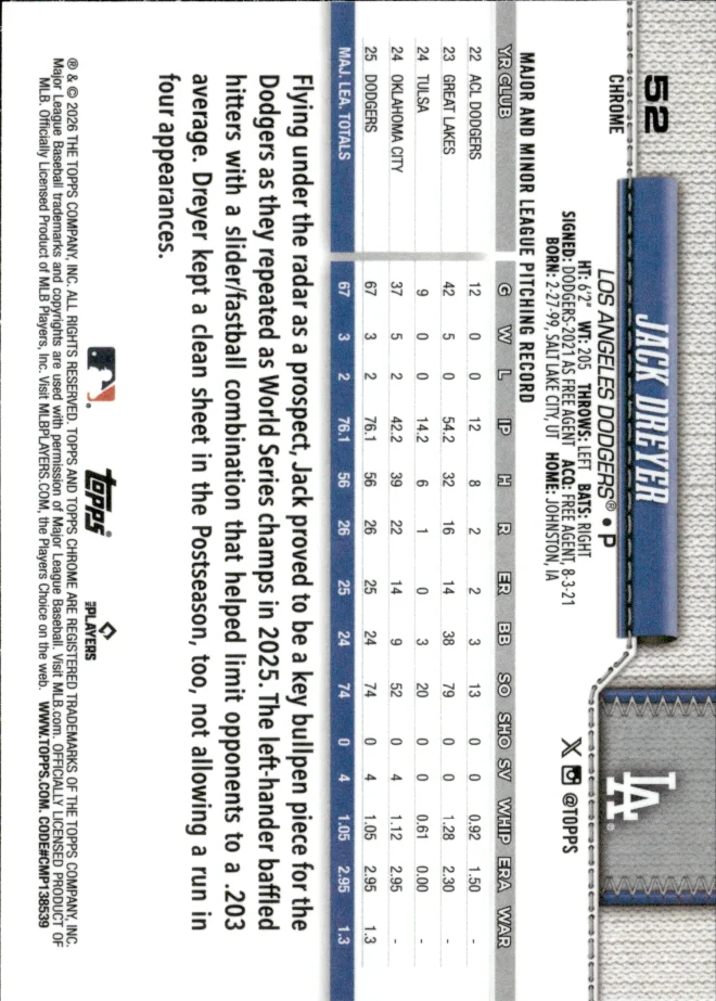 Jack Dreyer card back