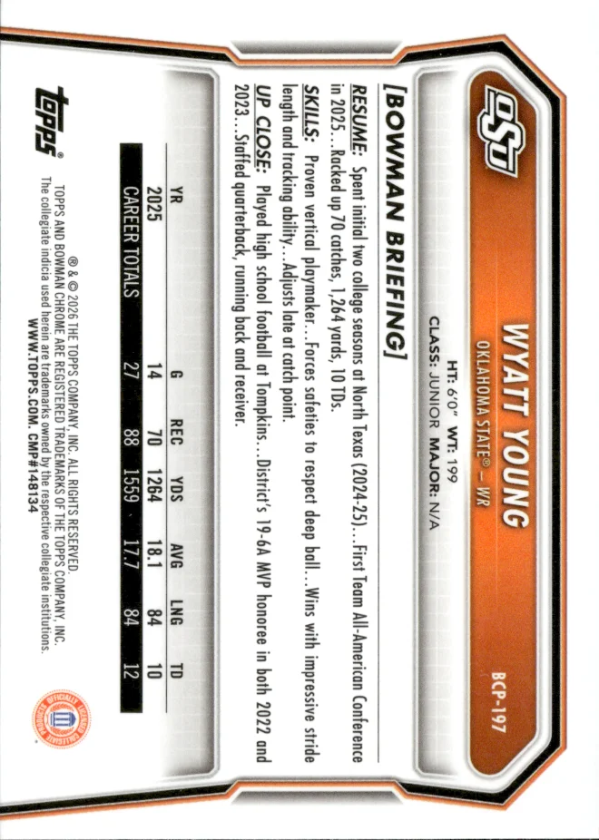Wyatt Young card back
