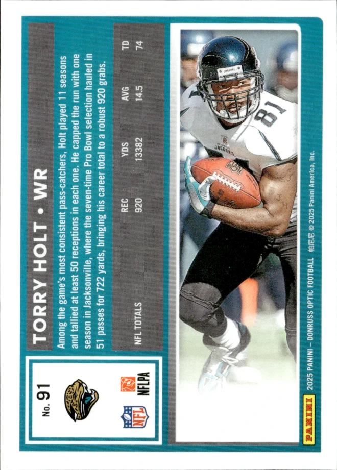 Torry Holt card back