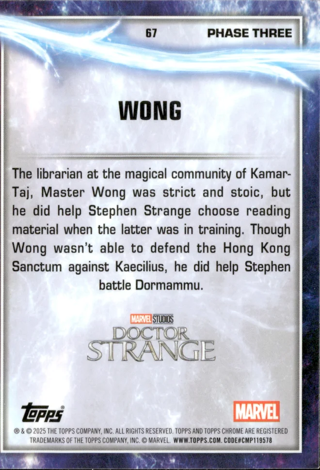 Wong card back