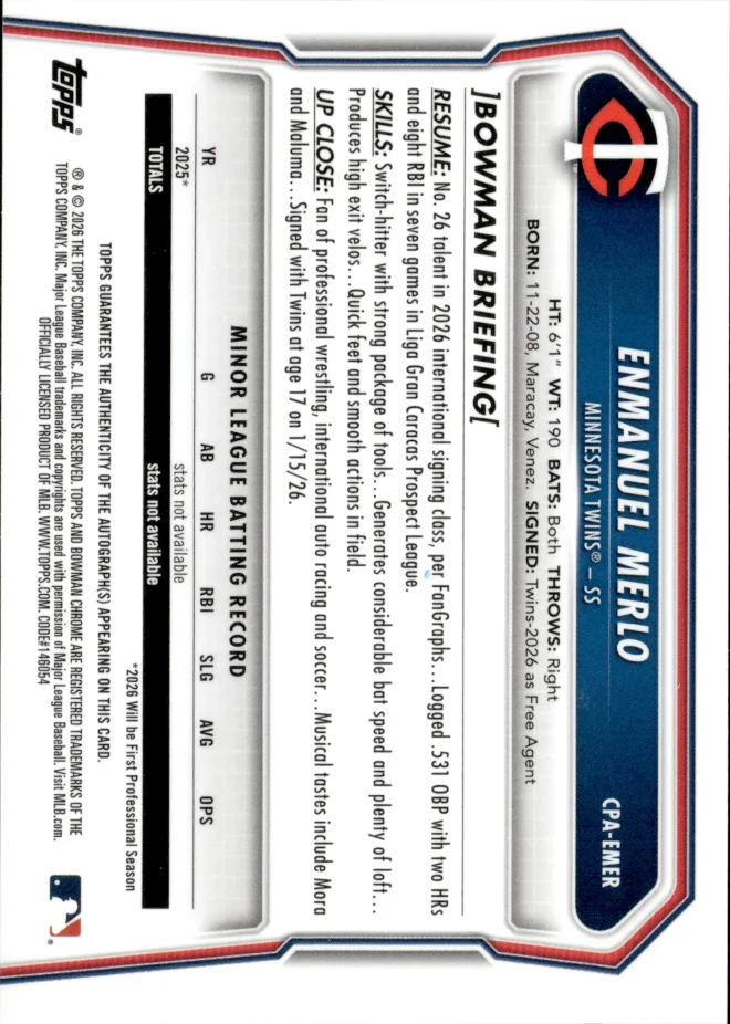 Enmanuel Merlo card back
