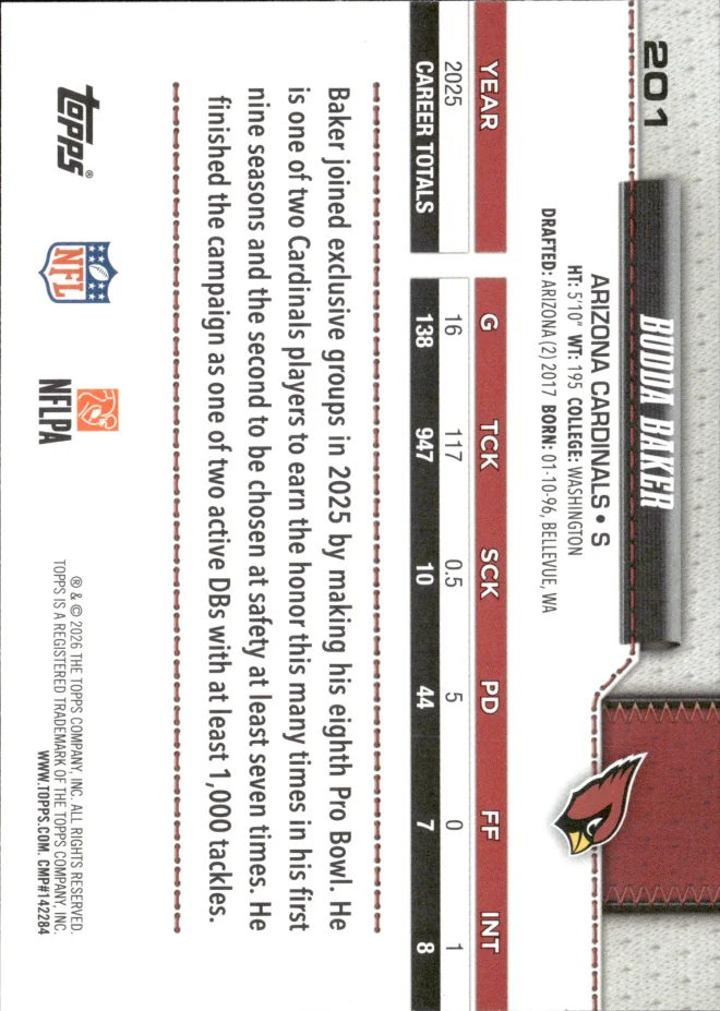 Budda Baker card back