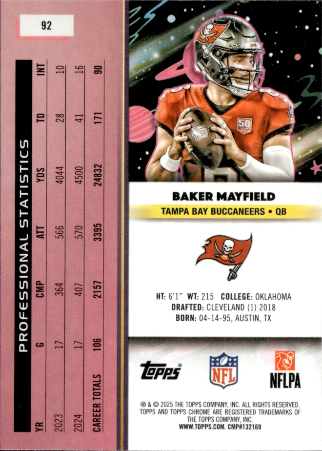 Baker Mayfield card back