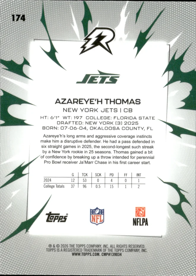 Azareye'h Thomas card back