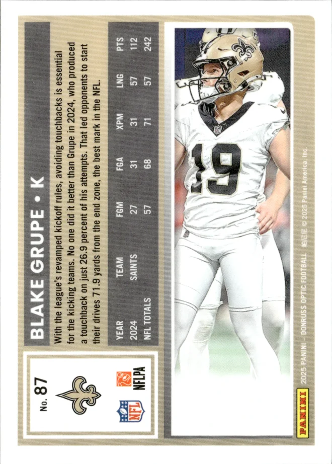 Blake Grupe card back