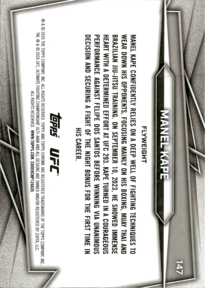 Manel Kape card back