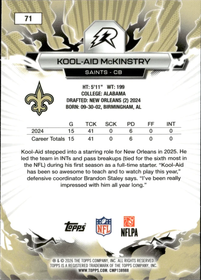 Kool-Aid McKinstry card back
