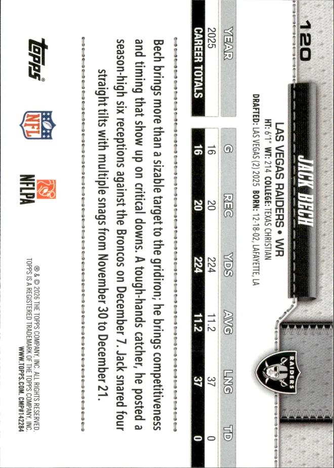 Jack Bech card back