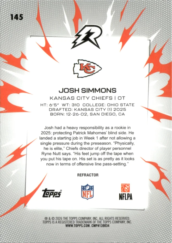 Josh Simmons card back