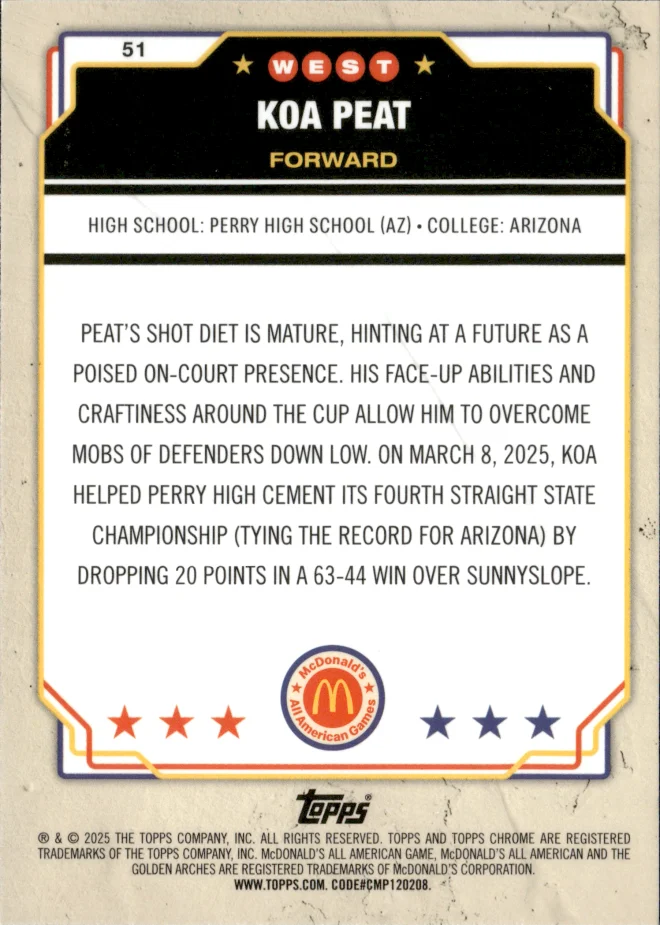 Koa Peat card back