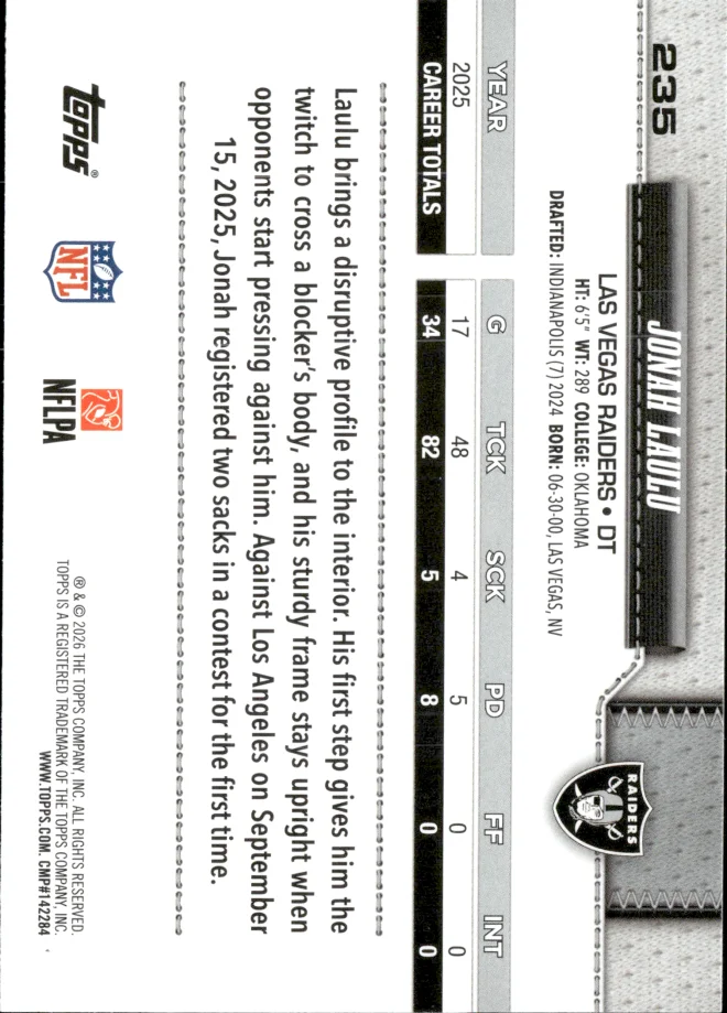 Jonah Laulu card back