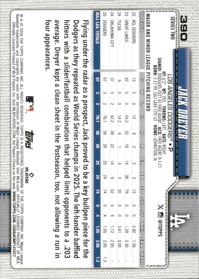 Jack Dreyer card back