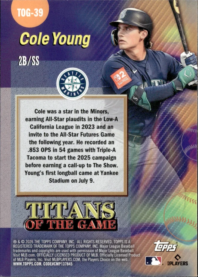 Cole Young card back