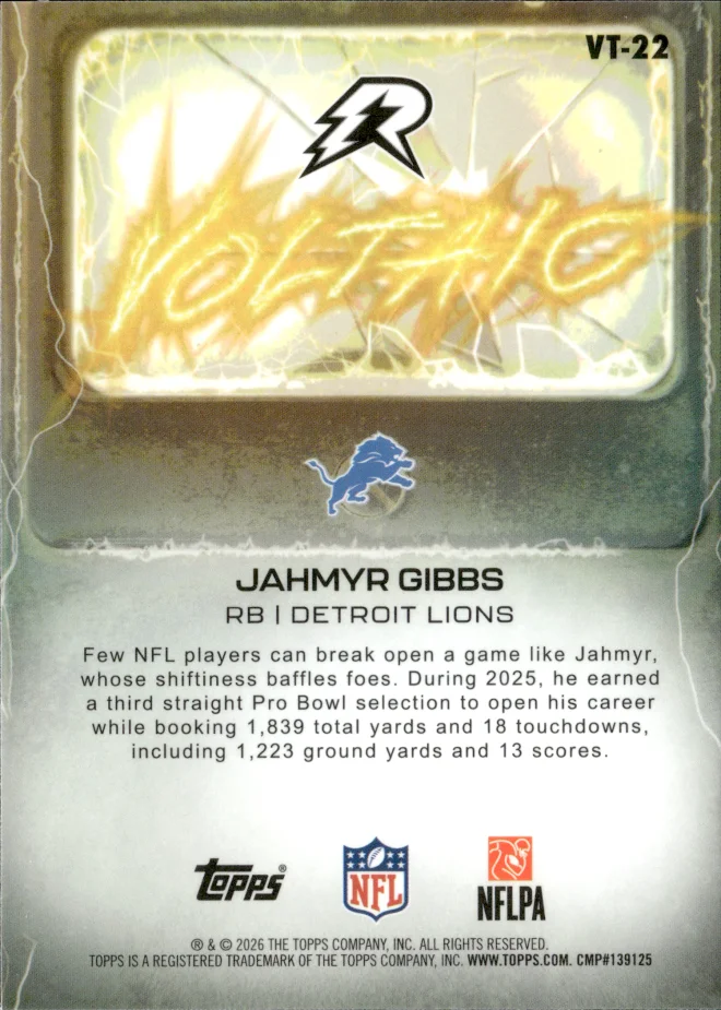 Jahmyr Gibbs card back