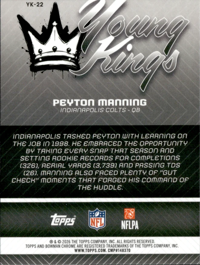 Peyton Manning card back