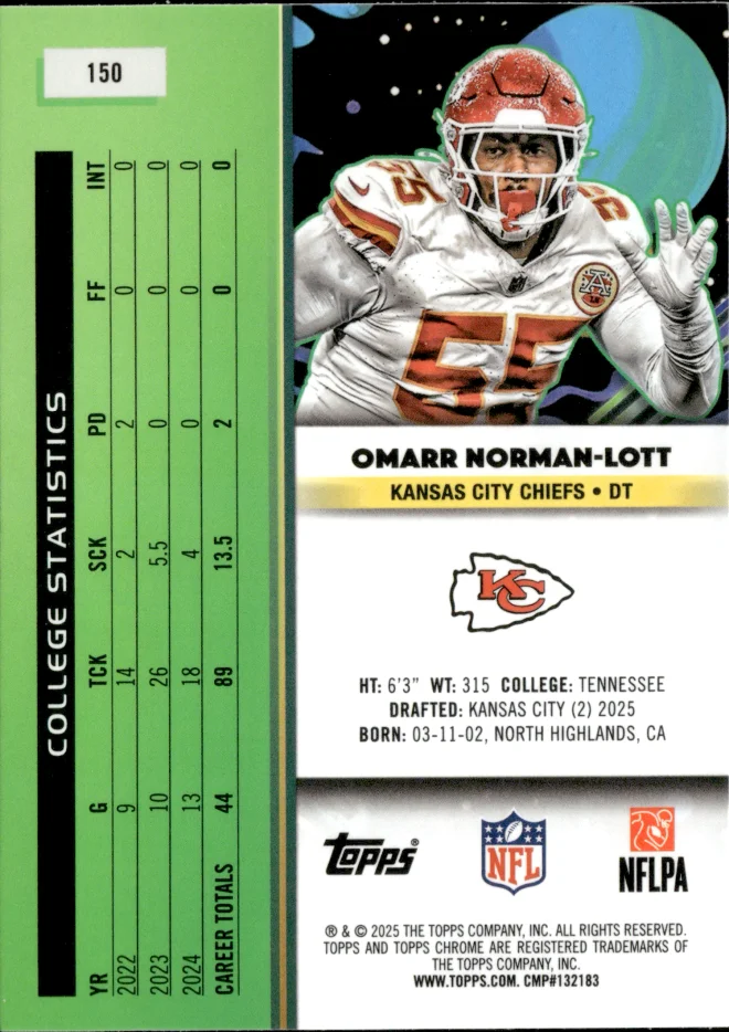 Omarr Norman-Lott card back