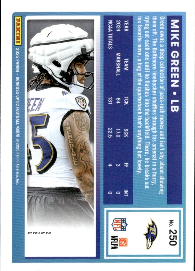 Mike Green card back