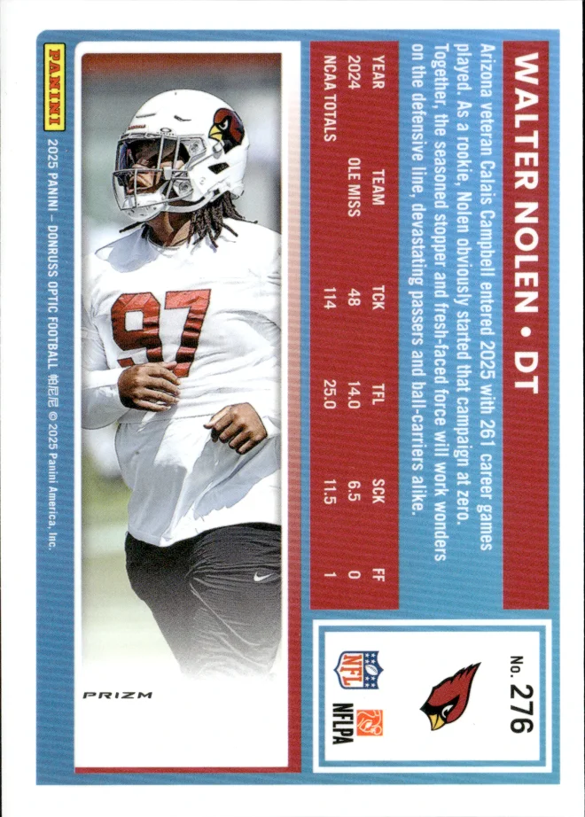Walter Nolen card back