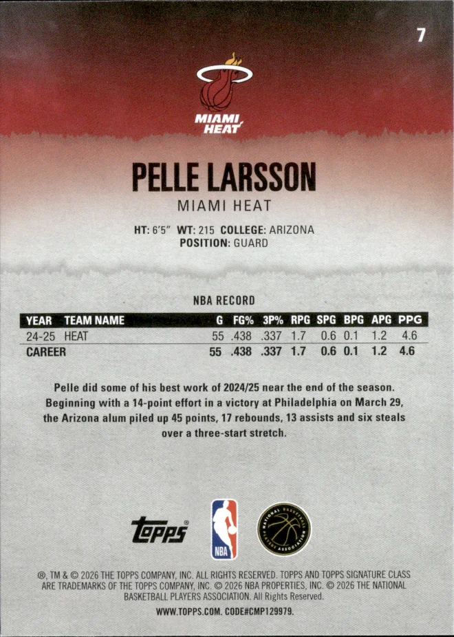 Pelle Larsson card back