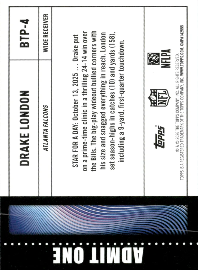 Drake London card back
