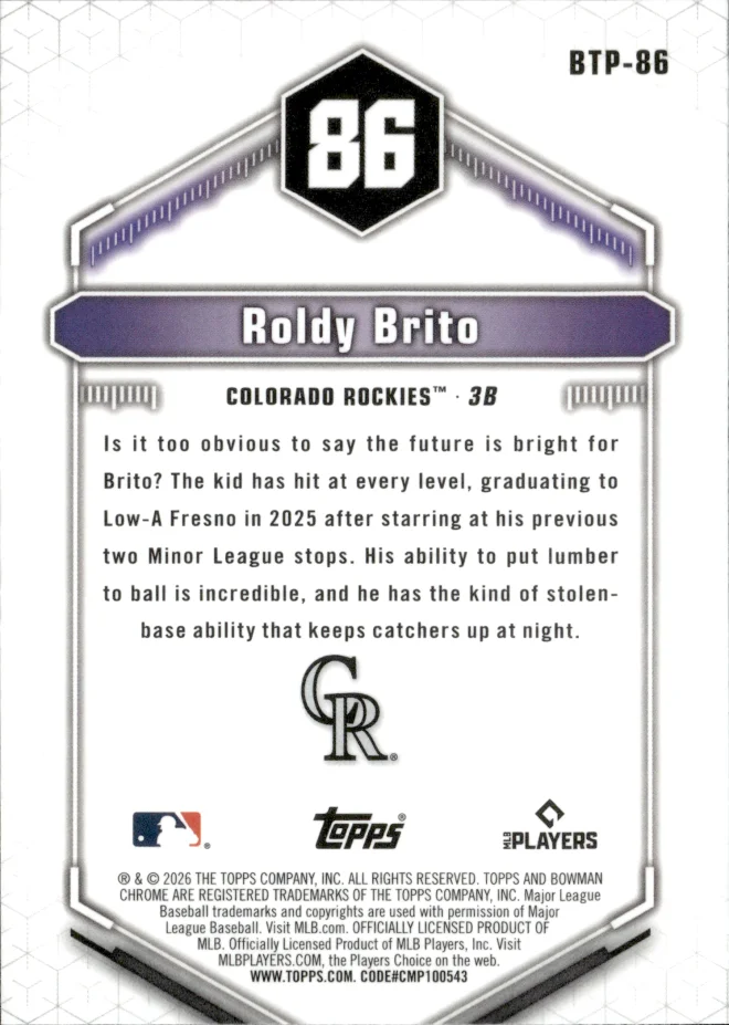 Roldy Brito card back