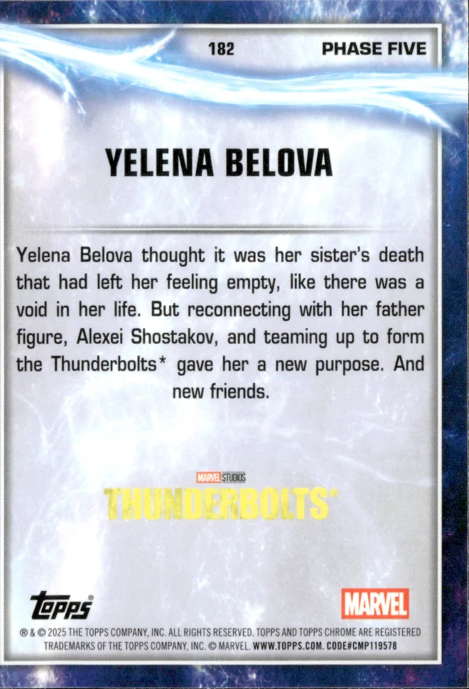 Yelena Belova card back