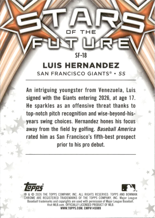 Luis Hernandez card back