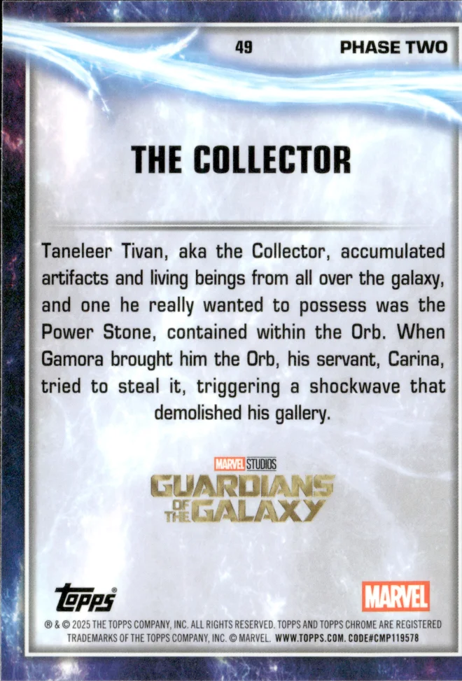 The Collector card back
