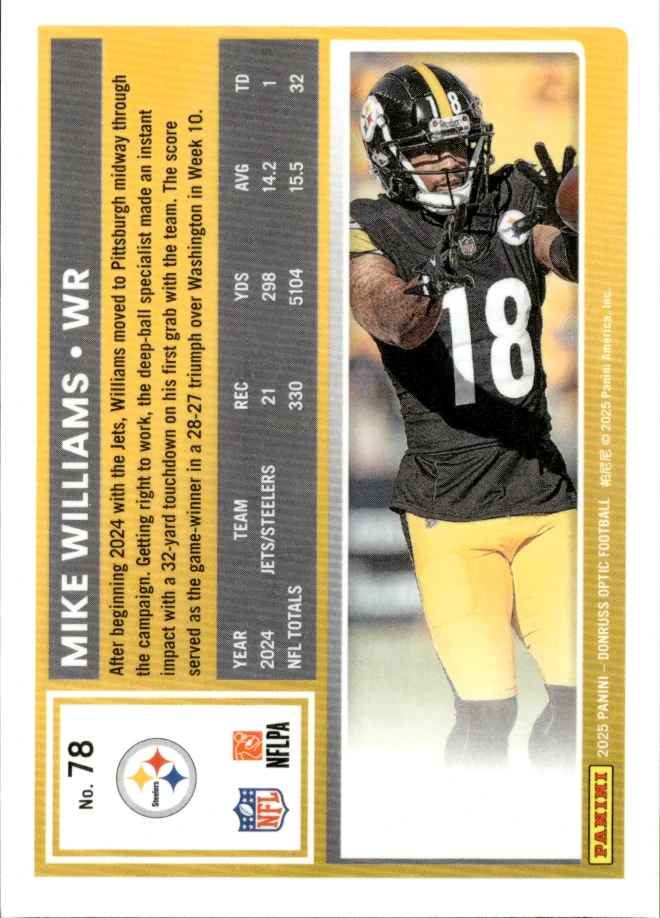 Mike Williams card back