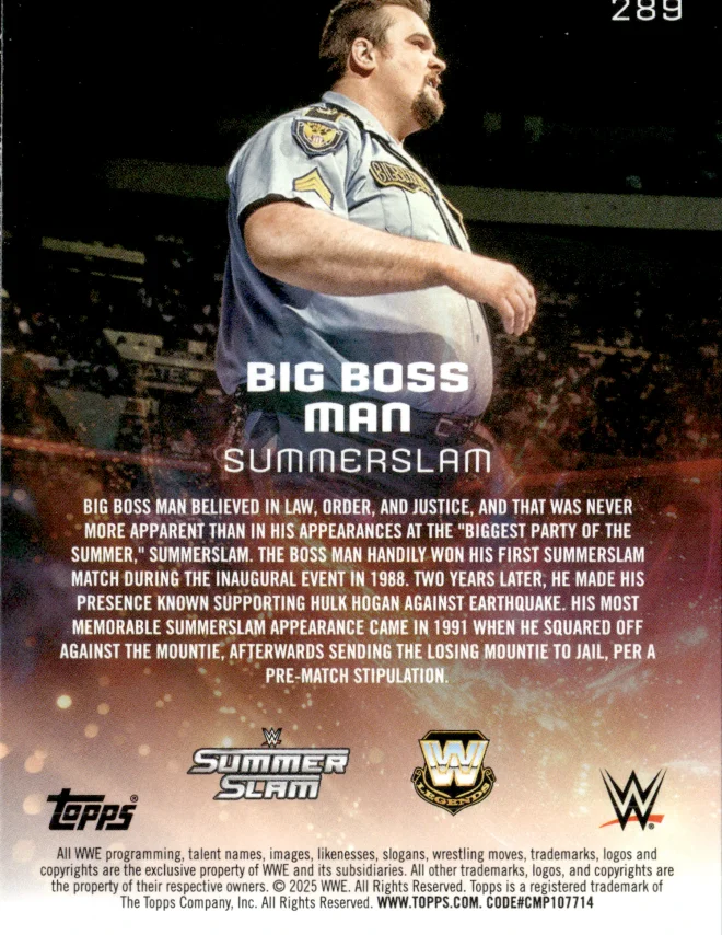 Big Boss Man card back