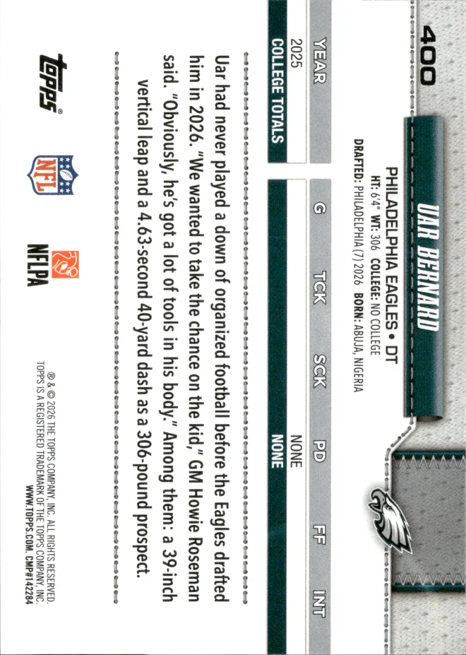 Uar Bernard card back