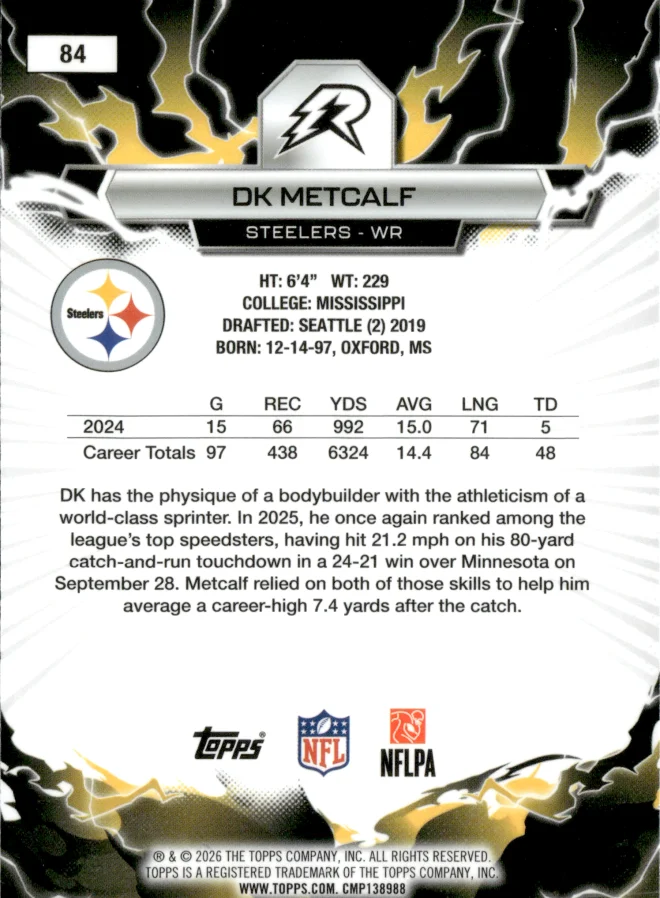 DK Metcalf card back