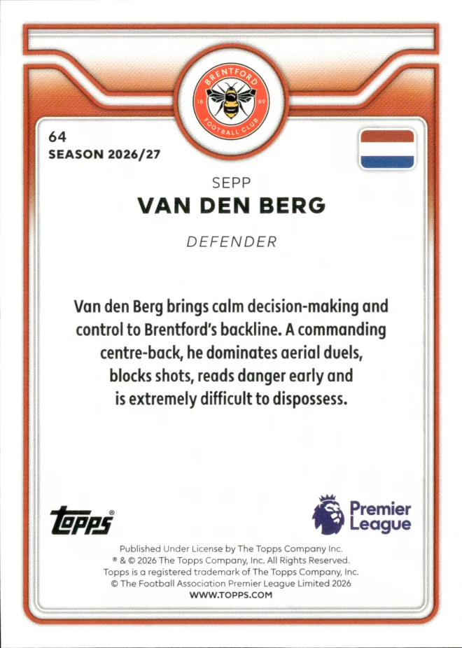 Sepp van den Berg card back