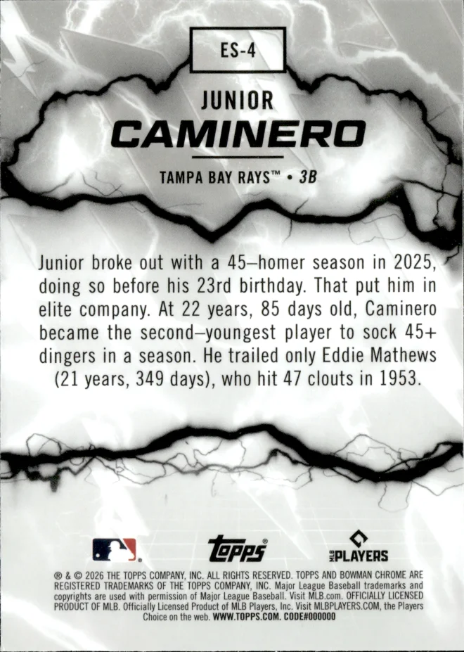 Junior Caminero card back