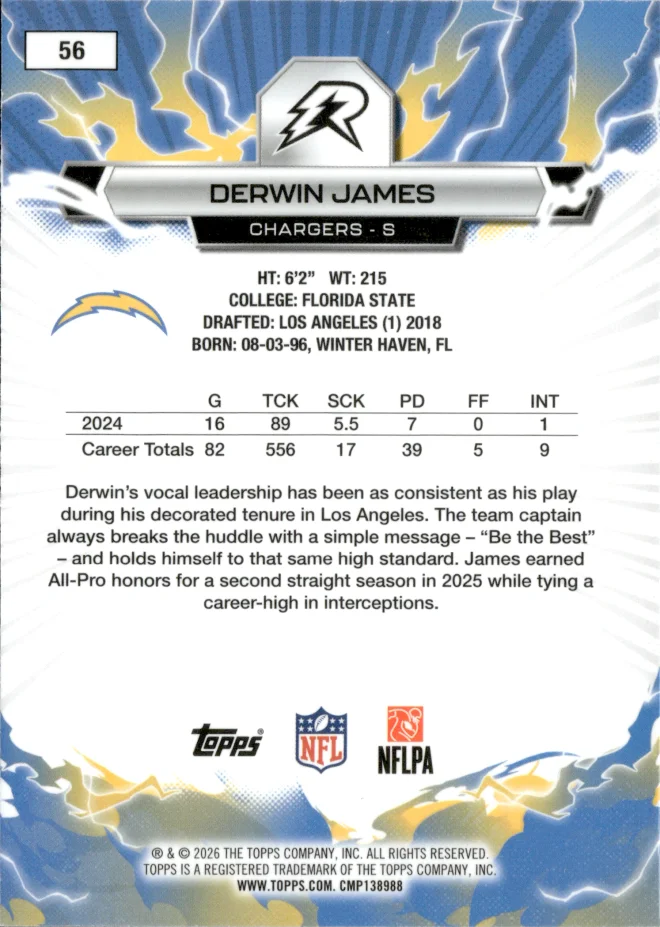Derwin James card back