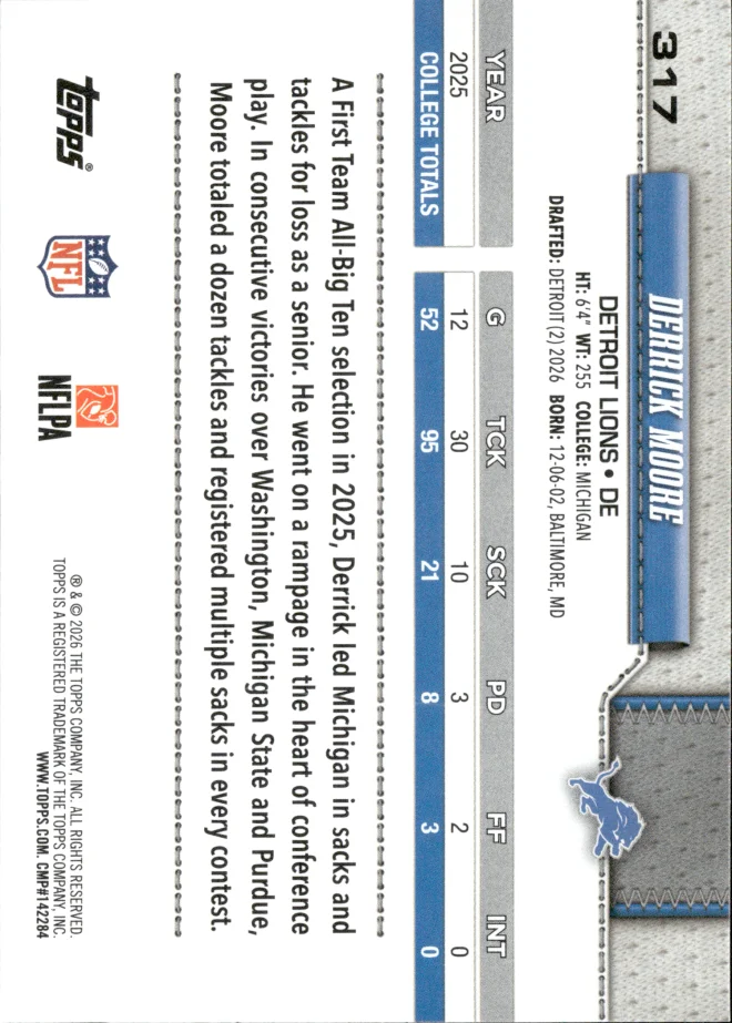 Derrick Moore card back