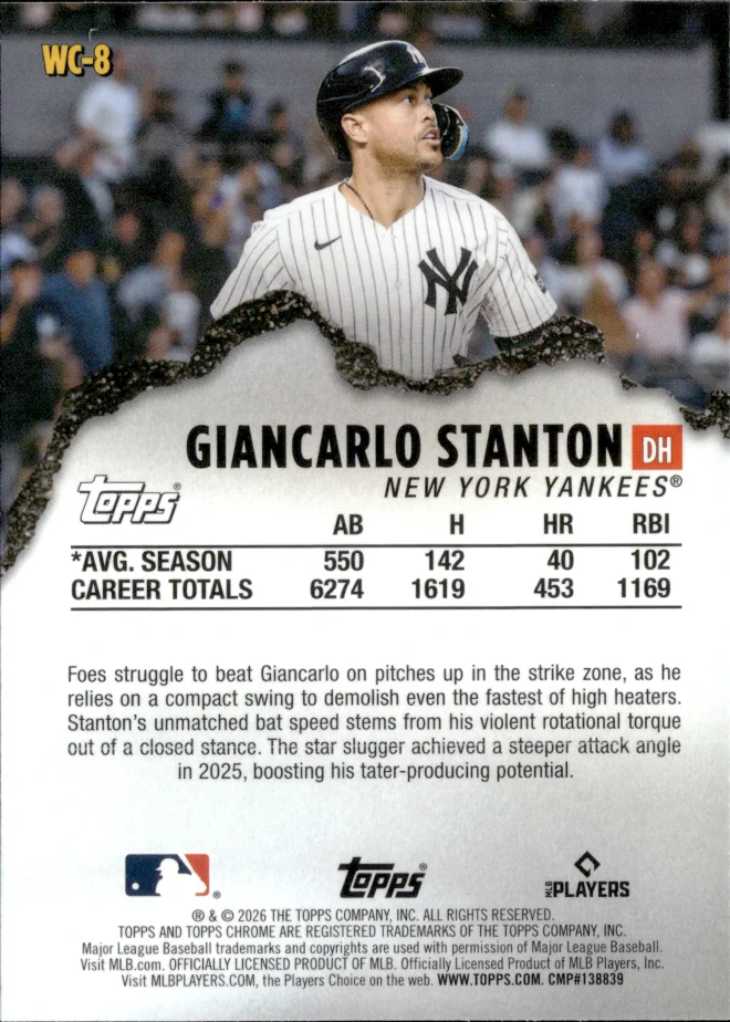 Giancarlo Stanton card back
