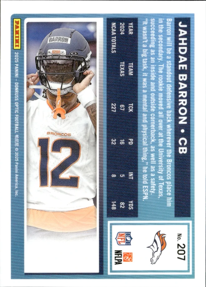 Jahdae Barron card back