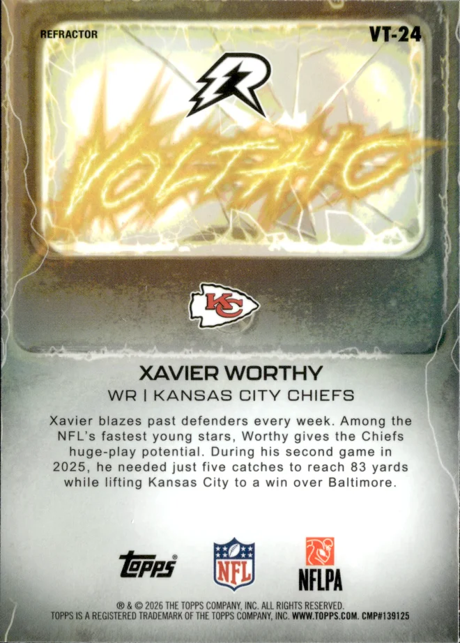 Xavier Worthy card back