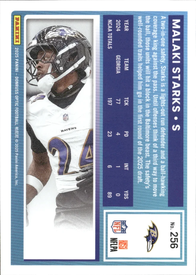 Malaki Starks card back