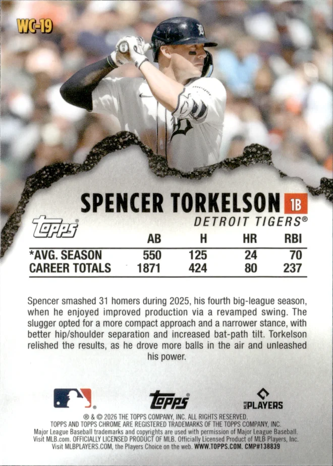 Spencer Torkelson card back