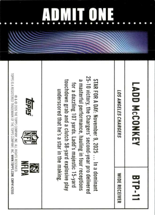 Ladd McConkey card back