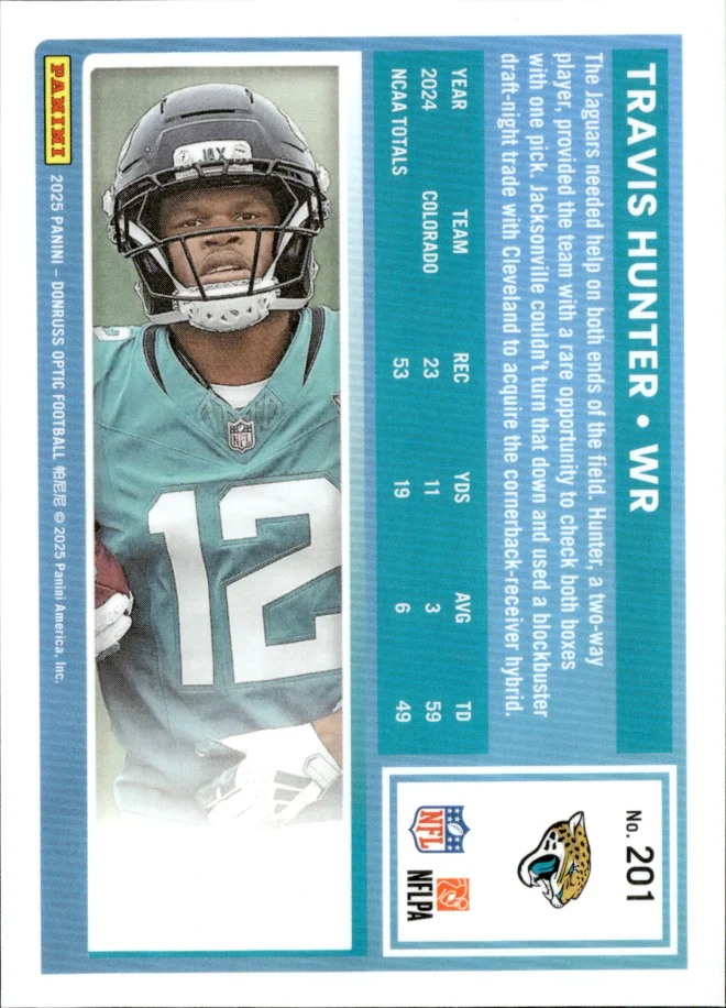 Travis Hunter card back