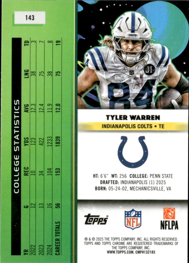 Tyler Warren card back
