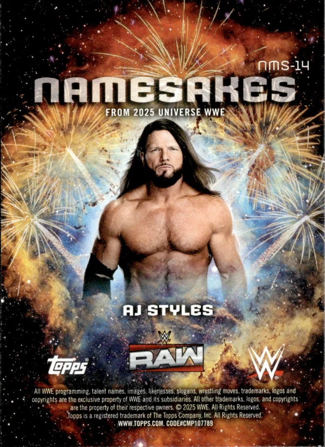 AJ Styles card back