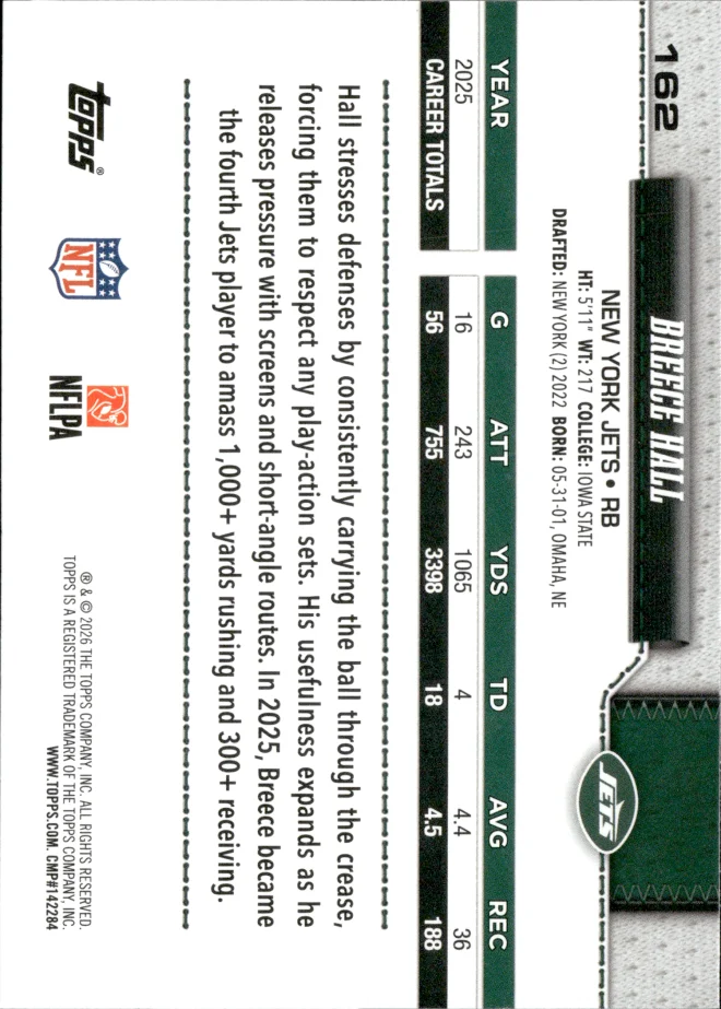 Breece Hall card back